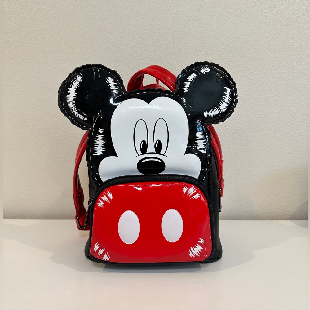 Loungefly Mickey Mouse Red Black White Mini Backpack